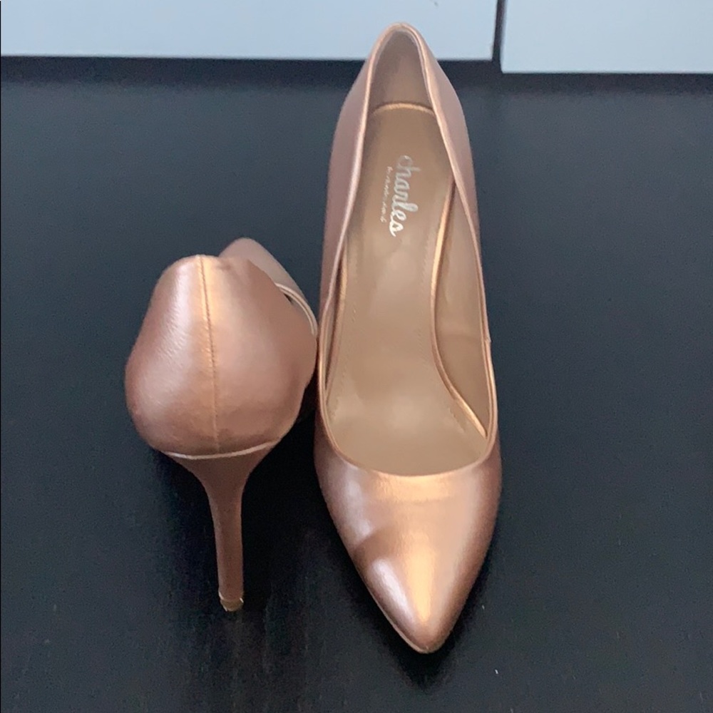 Rose gold Charles David heels
